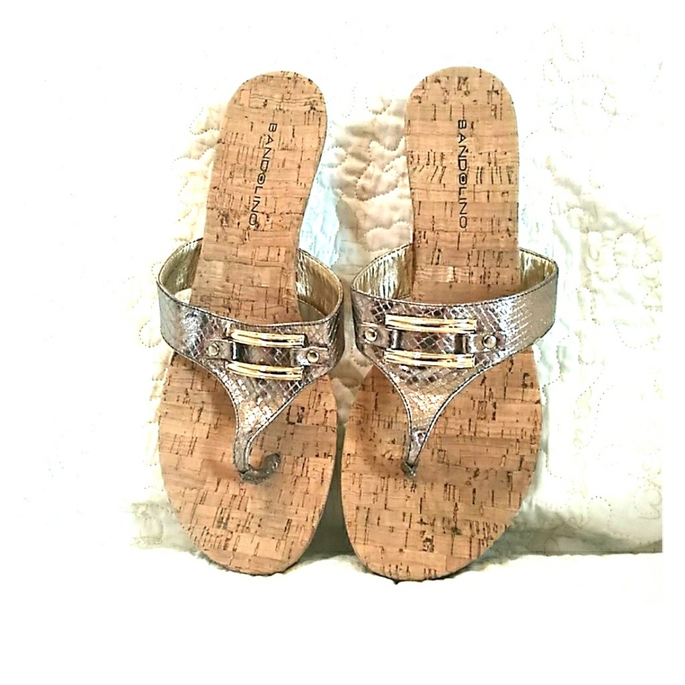 Cork slip on sandals